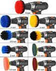 15 Pieces PP Drill Cleaning Brush Steel Handle Electric Drill Brush Cleaning Kit
